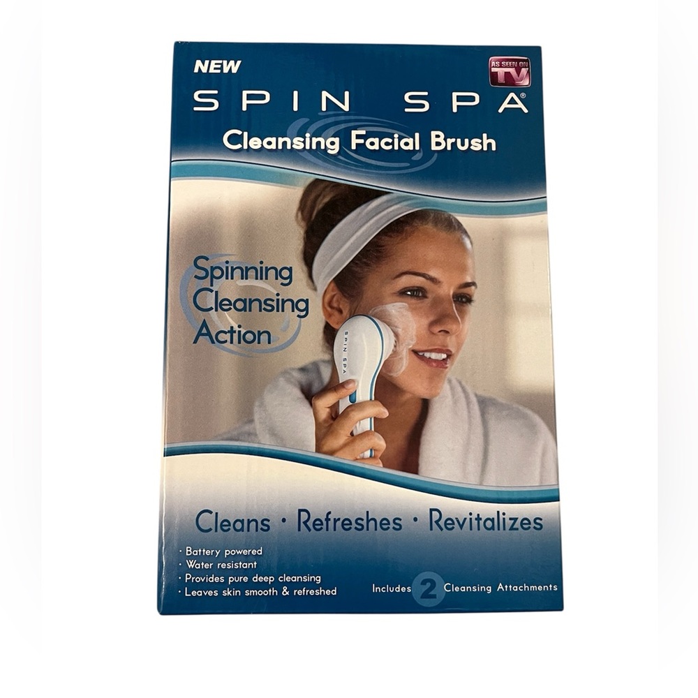 New Spin Spa Cleansing Facial Brush As Seen On TV Battery Powered
